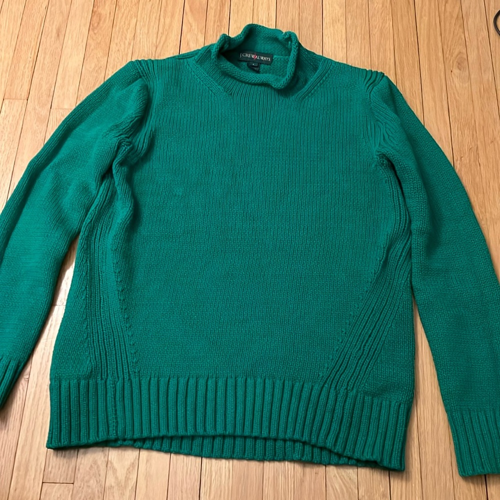 EUC J. Crew Always Sweater Green Size Small